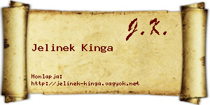 Jelinek Kinga névjegykártya