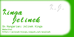 kinga jelinek business card